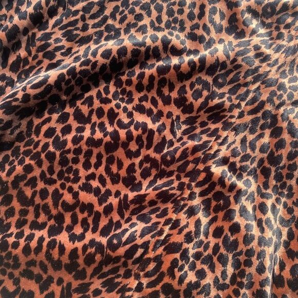 Vintage Maxi Velour Cheetah Print Dress Medium Blue J retro Y2K - Picture 4 of 10